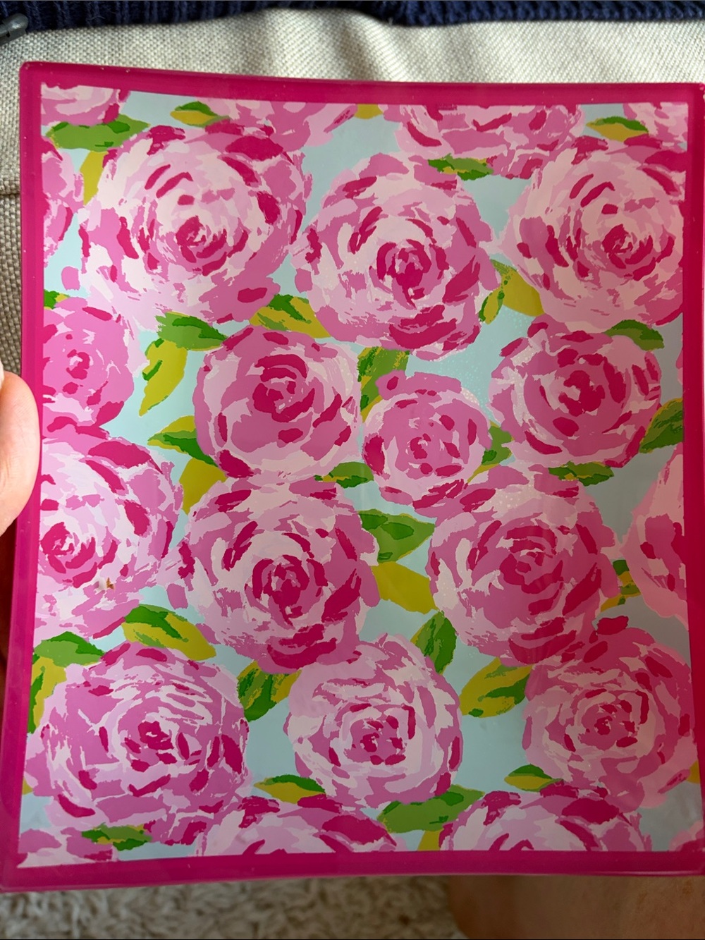 Lilly Pulitzer Pink Floral Trinket Tray